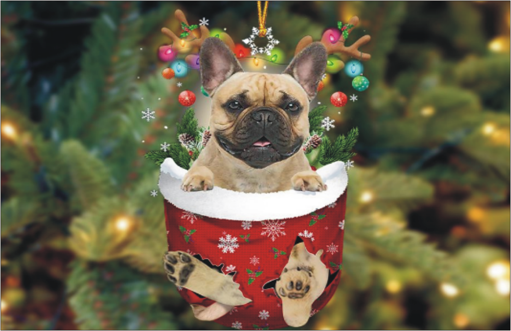 French Bulldog Christmas Ornaments